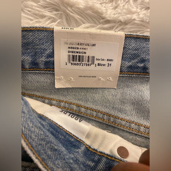 Agolde Mia Jean Mid Rise Straight Denim Jean - Picture 4 of 12
